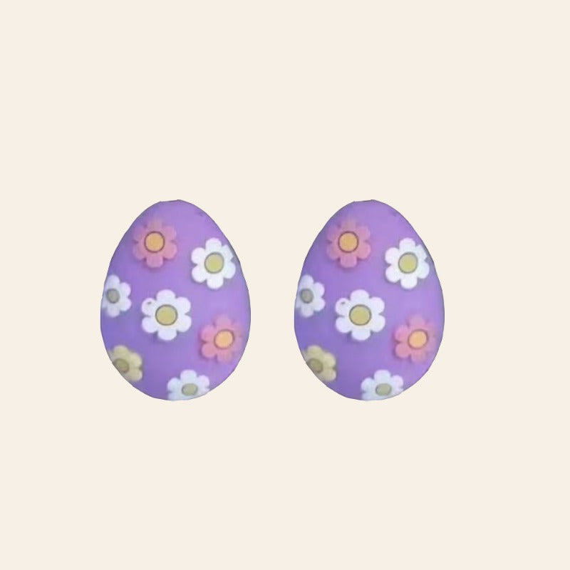 Wholesale 10pcs Cute Colorful Cartoon Flower Eggs DIY Beads